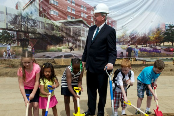 Hospital President and CEO Bill Considine with the kids.
