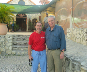 While in Haiti in November, 2010, Mr. Considine shared a tent, and a few laughs about rats, with Dr. Pope.