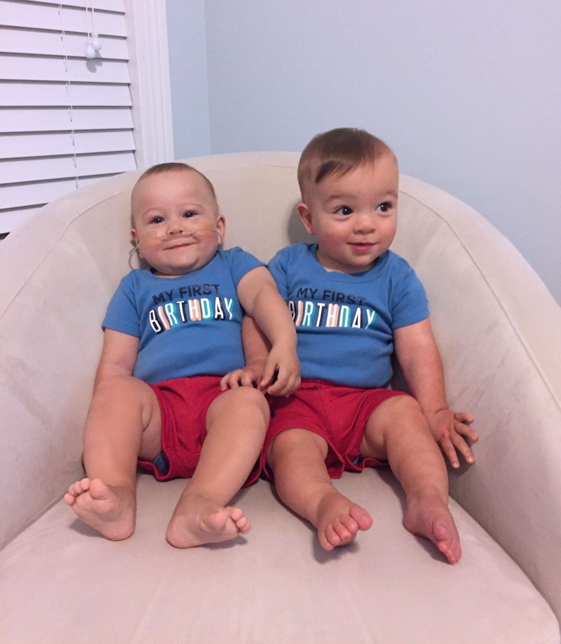 Family celebrates health and happiness as twins turn 1